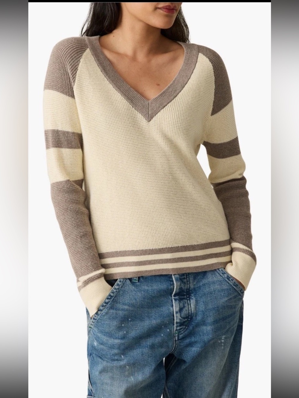 Faherty Throwback Waffle
Knit Organic Cotton & Cashmere Sweater XL